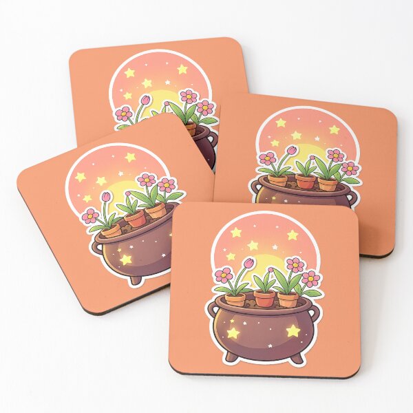 Item preview, Cute Witch Cauldron Flower Garden Sticker designed and sold by Hari Arts.