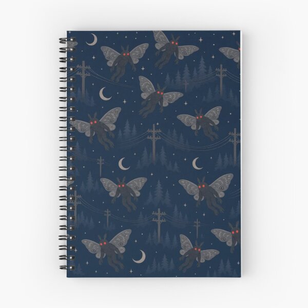Item preview, Mothman Migration Seamless Pattern | Cryptidcore Midnight Navy designed and sold by StickyGuys.