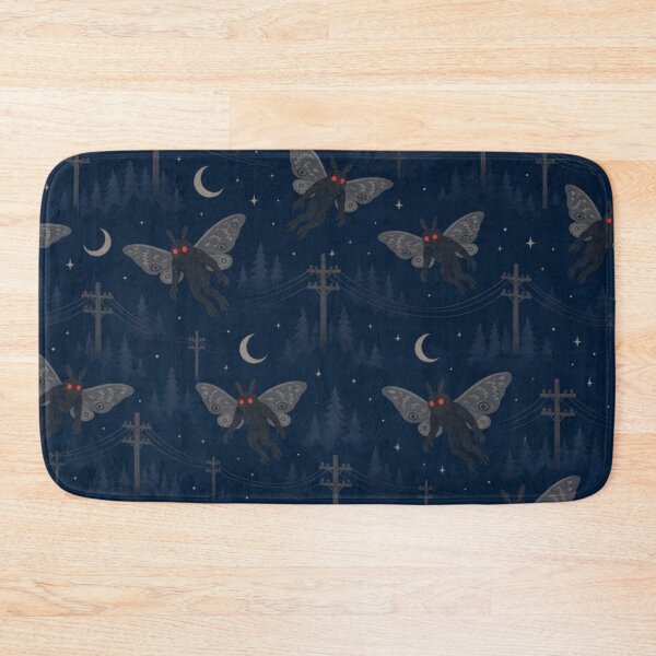 Item preview, Mothman Migration Seamless Pattern | Cryptidcore Midnight Navy designed and sold by StickyGuys.