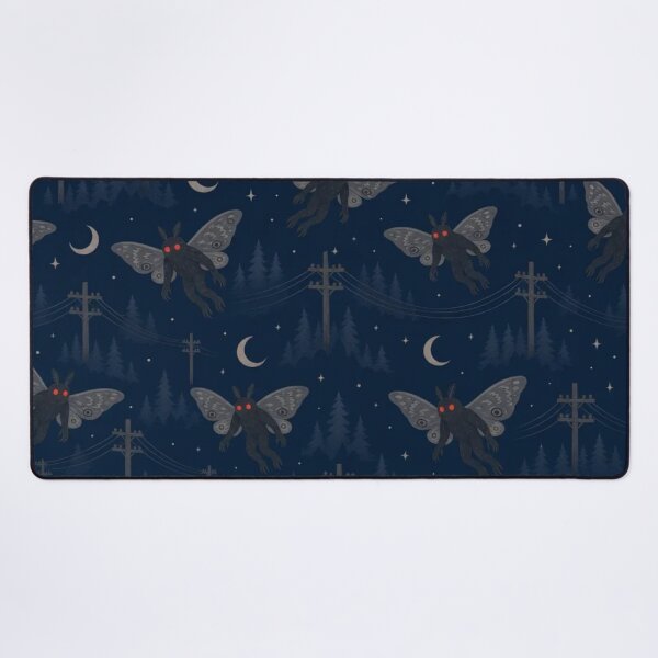 Item preview, Mothman Migration Seamless Pattern | Cryptidcore Midnight Navy designed and sold by StickyGuys.