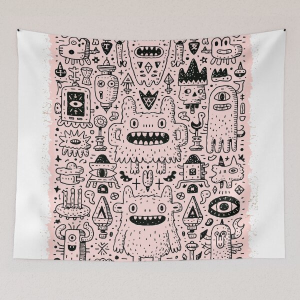 Item preview, Whimsical Doodle Monster Abstract Art Design designed and sold by Romgora.