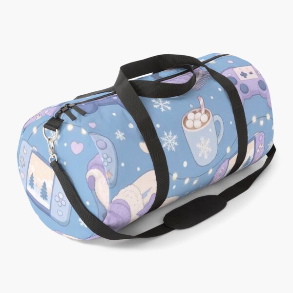 Item preview, Cozy Winter Gaming Desk Seamless Pattern | Kawaii Lo-Fi Powder Blue designed and sold by StickyGuys.