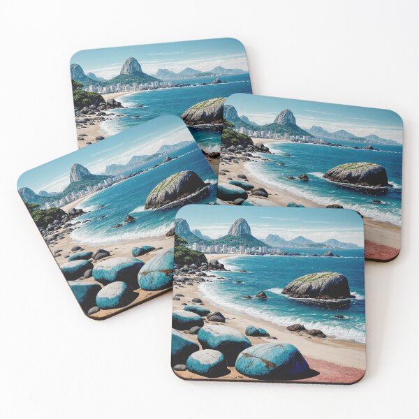 Item preview,  Arpoador (the Harpoon )a small peninsula between Ipanema and Copacabana.#2 designed and sold by Helios Be. Lavsh.