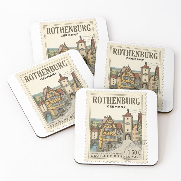 Item preview, Vintage Rothenburg Germany Travel Stamp Plönlein designed and sold by k3rstman1.