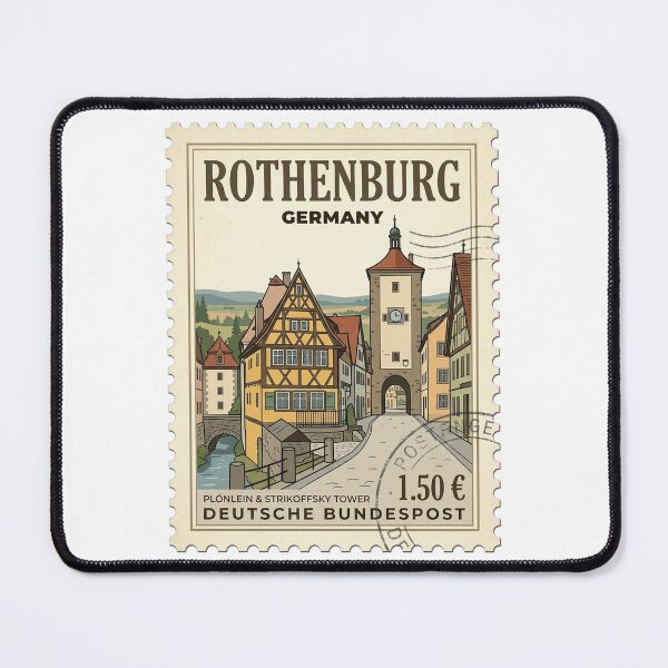 Item preview, Vintage Rothenburg Germany Travel Stamp Plönlein designed and sold by k3rstman1.