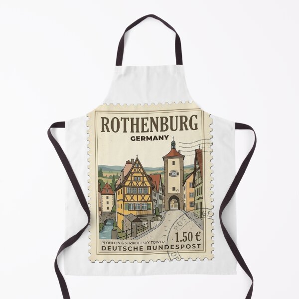 Item preview, Vintage Rothenburg Germany Travel Stamp Plönlein designed and sold by k3rstman1.