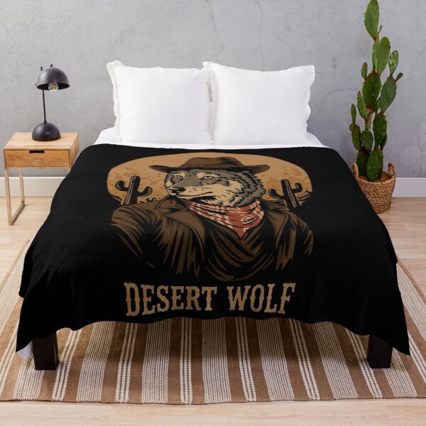 Item preview, Desert Wolf Cowboy Shirt designed and sold by phsycartwork.