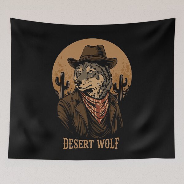 Item preview, Desert Wolf Cowboy Shirt designed and sold by phsycartwork.