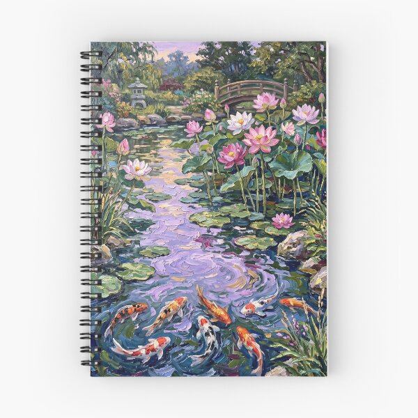 Item preview, Tranquil Koi Pond With Lotus Flowers designed and sold by lenamedema.