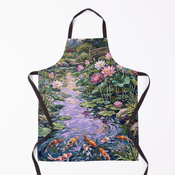 Item preview, Tranquil Koi Pond With Lotus Flowers designed and sold by lenamedema.