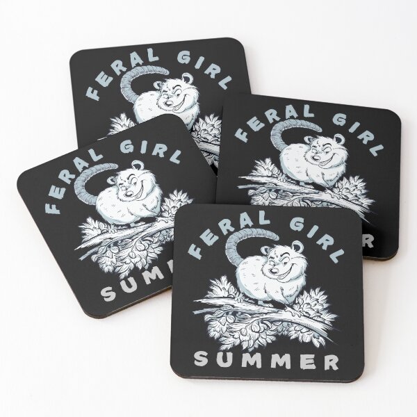 Item preview, Feral Girl Summer Opossum Wild Summer Vibes designed and sold by SkymarArt.