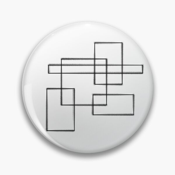 Item preview, Minimalist Geometric Rectangles Line Art - Abstract Modern Design designed and sold by Ice-14.