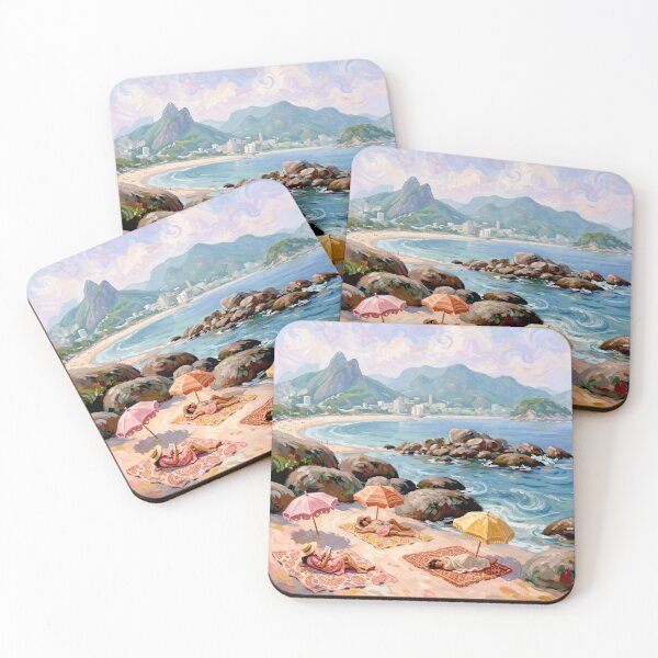 Item preview, Arpoador (the Harpoon )a small peninsula between Ipanema and Copacabana.#3 designed and sold by Helios Be. Lavsh.