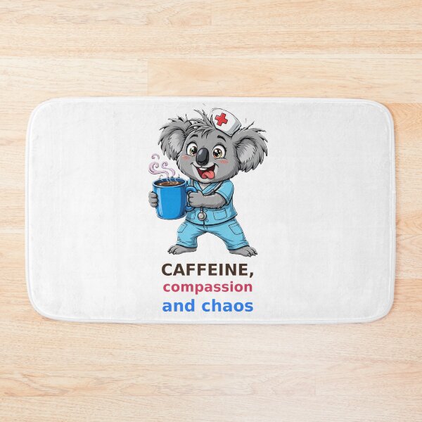 Item preview, Funny Nurse Koala Caffeine Compassion Chaos designed and sold by Surviving Monday Club.
