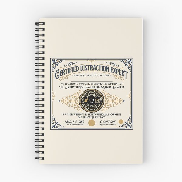 Item preview, Certified Distraction Expert Vintage Funny designed and sold by Zazz Lee.