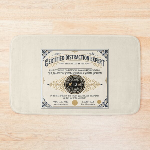 Item preview, Certified Distraction Expert Vintage Funny designed and sold by Zazz Lee.