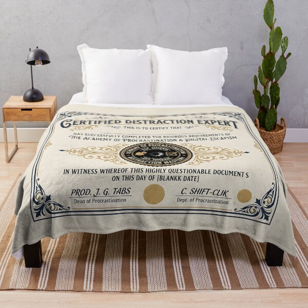 Item preview, Certified Distraction Expert Vintage Funny designed and sold by Zazz Lee.