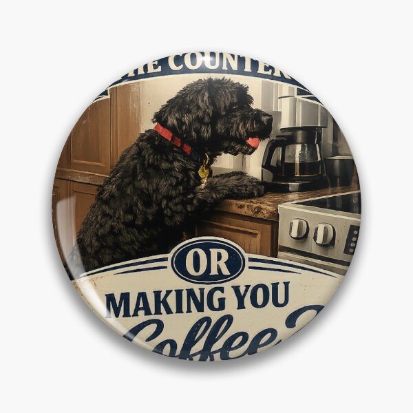 Item preview, Portuguese Water Dog: Counter Surfing Coffee Maker designed and sold by PWD-Art-And-Graphics.