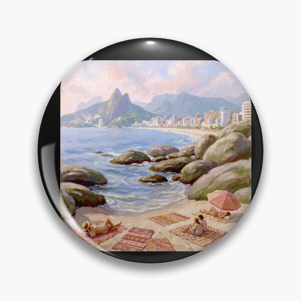 Item preview, Arpoador (the Harpoon )a small peninsula between Ipanema and Copacabana.#4 designed and sold by Helios Be. Lavsh.