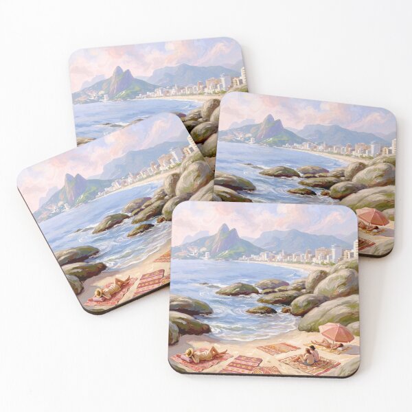Item preview, Arpoador (the Harpoon )a small peninsula between Ipanema and Copacabana.#4 designed and sold by Helios Be. Lavsh.