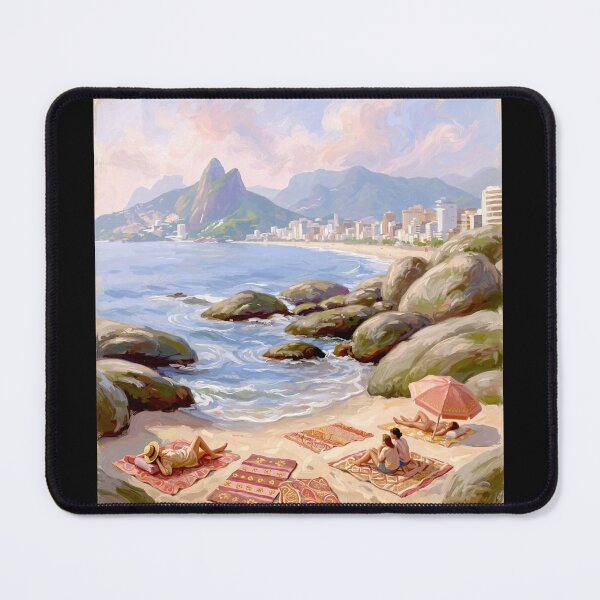 Item preview, Arpoador (the Harpoon )a small peninsula between Ipanema and Copacabana.#4 designed and sold by Helios Be. Lavsh.