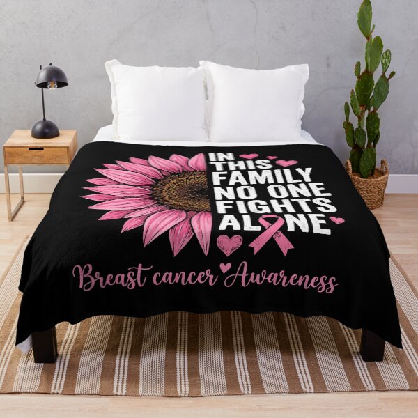 Item preview, In This Family No One Fights Alone Breast Cancer Awareness Support Fighter designed and sold by Doodleoub.