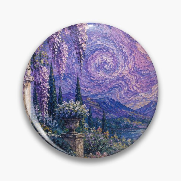 Item preview, Wisteria Terrace Beneath a Swirling Sky designed and sold by lenamedema.
