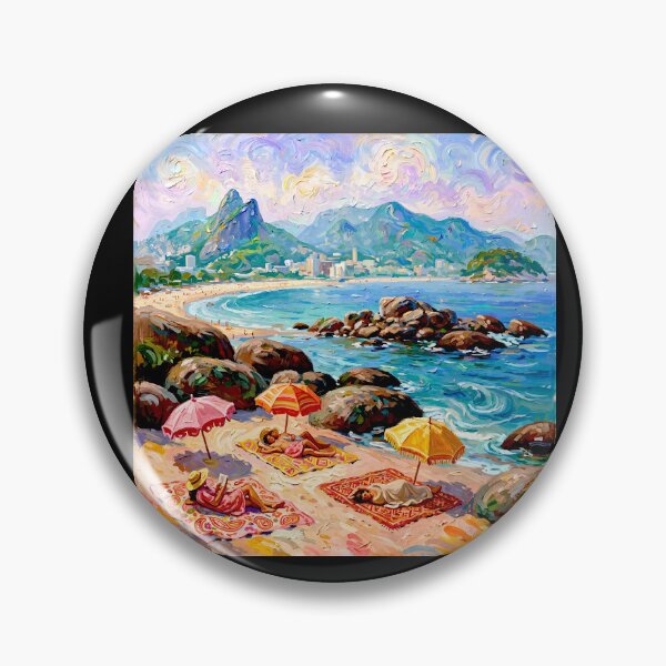 Item preview, Arpoador (the Harpoon )a small peninsula between Ipanema and Copacabana.#5 designed and sold by Helios Be. Lavsh.