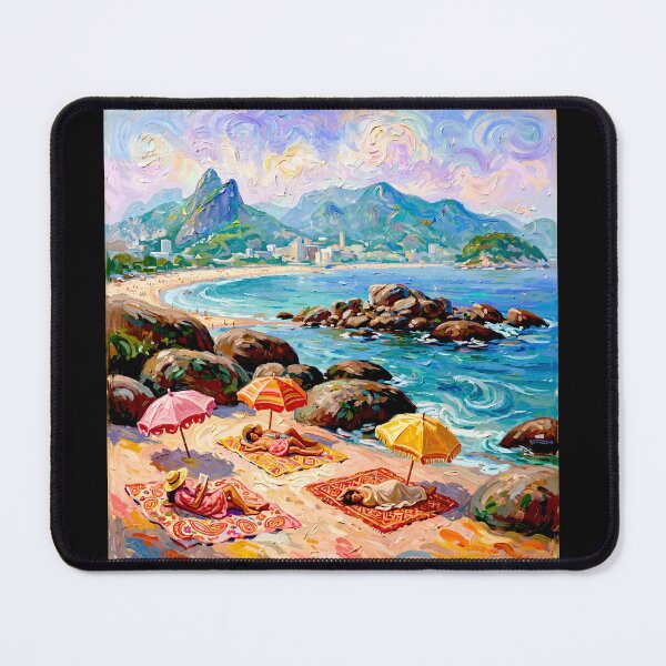 Item preview, Arpoador (the Harpoon )a small peninsula between Ipanema and Copacabana.#5 designed and sold by Helios Be. Lavsh.