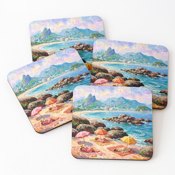 Item preview, Arpoador (the Harpoon )a small peninsula between Ipanema and Copacabana.#5 designed and sold by Helios Be. Lavsh.