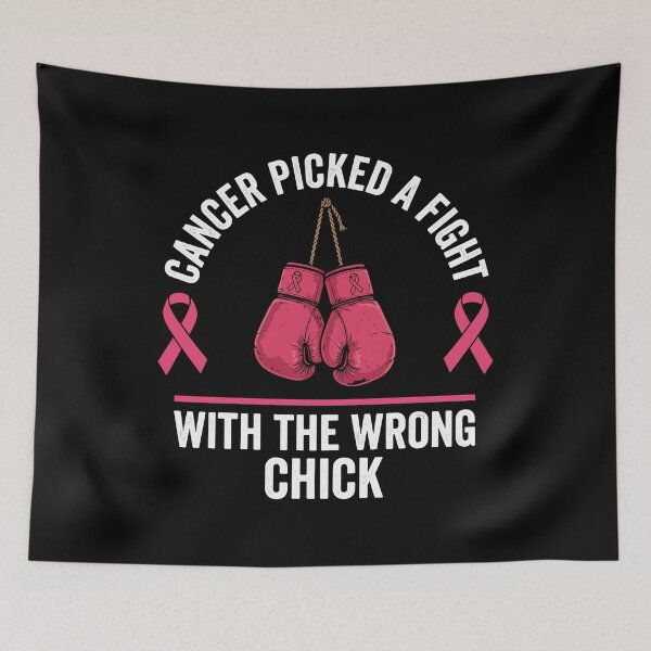 Item preview, Cancer Picked A Fight With The Wrong Chick Female Cancer Warrior Survivor designed and sold by Doodleoub.