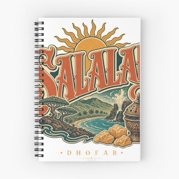 Item preview, Salalah Oman Vintage Hand Lettered Travel Emblem designed and sold by VisualArtsOasis.