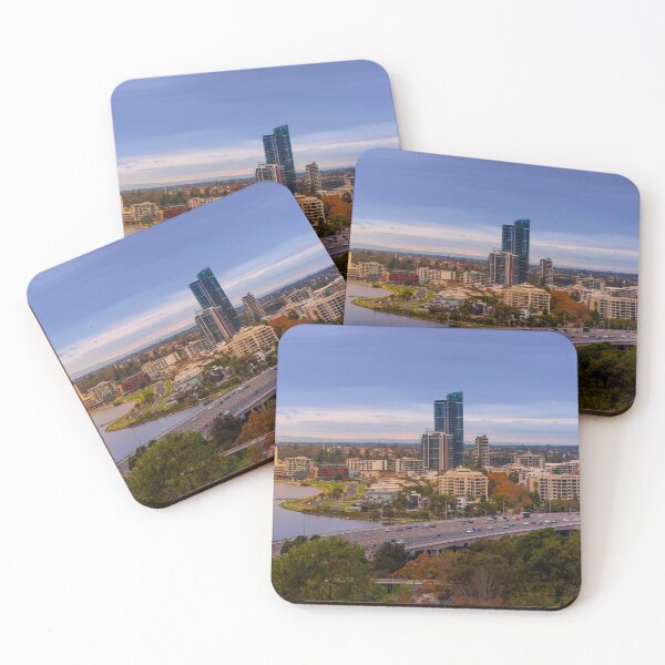 Item preview, South Perth Foreshore Skyline Print | Perth City Australian Landscape Photography designed and sold by MinzMarchStudio.
