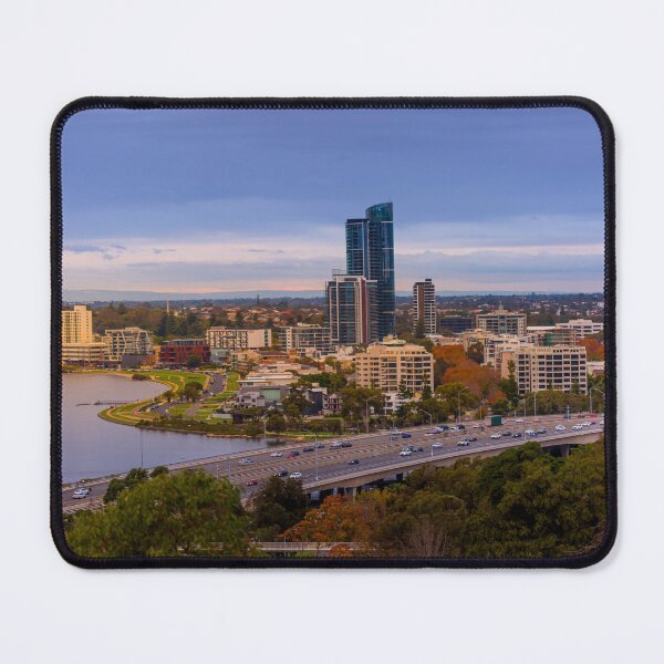 Item preview, South Perth Foreshore Skyline Print | Perth City Australian Landscape Photography designed and sold by MinzMarchStudio.