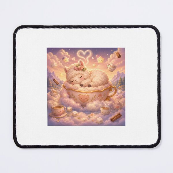 Item preview, Sleepy Alpaca Tea Cloud Sticker designed and sold by blossomfun.