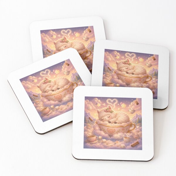 Item preview, Sleepy Alpaca Tea Cloud Sticker designed and sold by blossomfun.