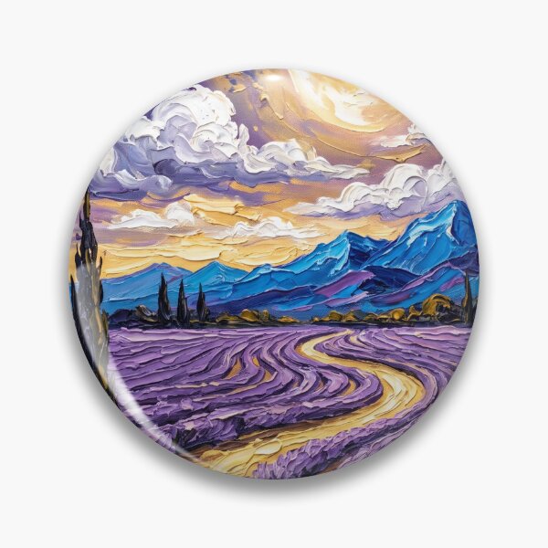 Item preview, Moonlit Lavender Fields and Winding Path designed and sold by lenamedema.