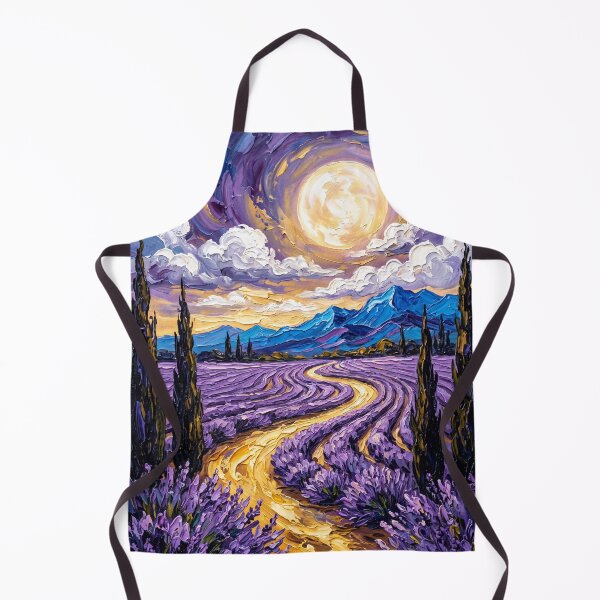 Item preview, Moonlit Lavender Fields and Winding Path designed and sold by lenamedema.