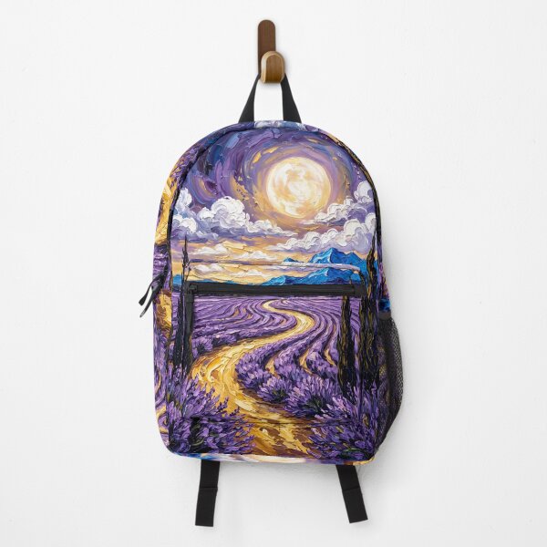 Item preview, Moonlit Lavender Fields and Winding Path designed and sold by lenamedema.