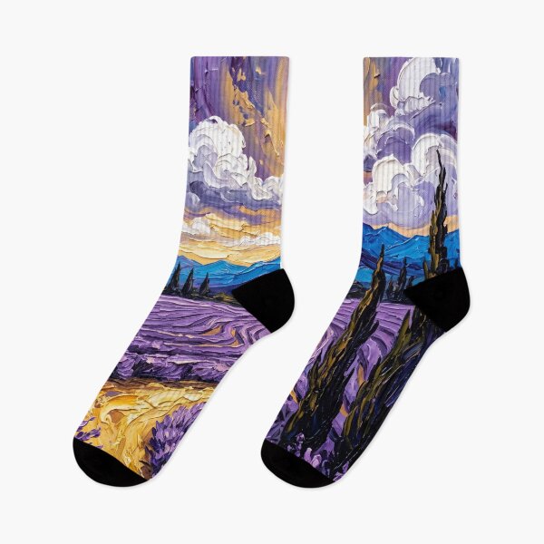 Item preview, Moonlit Lavender Fields and Winding Path designed and sold by lenamedema.