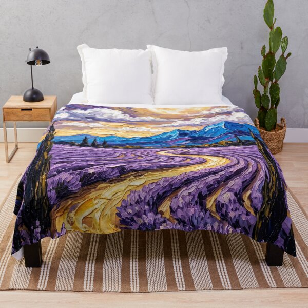 Item preview, Moonlit Lavender Fields and Winding Path designed and sold by lenamedema.
