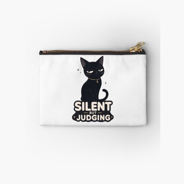 Item preview, Silent But Judging Black Cat Dad Funny Kawaii T-Shirt designed and sold by Ashley critters.