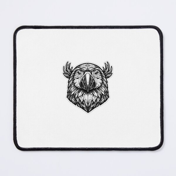 Item preview, Geometric Scarlet Macaw Head | Low Poly Wildlife Vector | Black & White Parrot Sticker designed and sold by DesertInkArt.