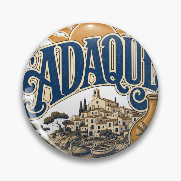 Item preview, Cadaques Spain Ornate Vintage Travel Typography designed and sold by VisualArtsOasis.