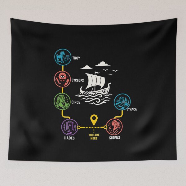 Item preview, The Odyssey Route Map - You Are Here designed and sold by Fenay Designs.