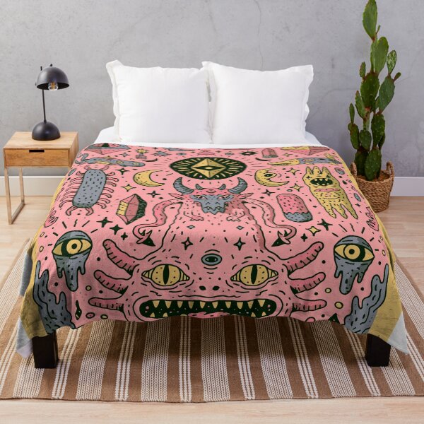 Item preview, Psychedelic Monsters Mythical Creatures Cosmic Doodle Art designed and sold by Romgora.