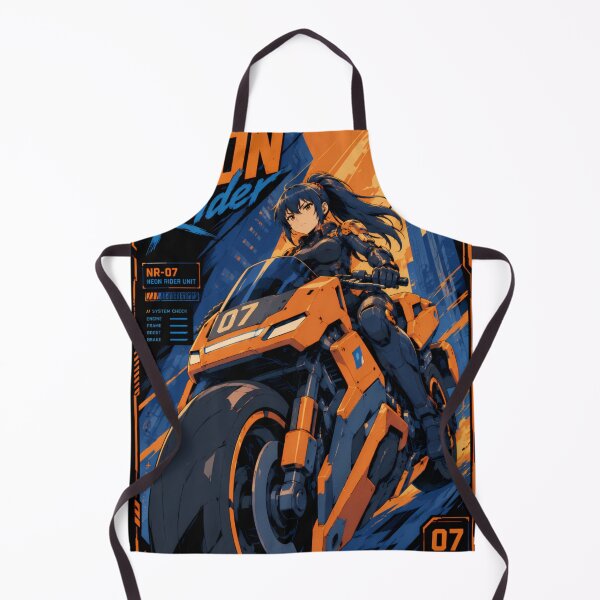 Item preview, Cyberpunk Neon Rider Girl – Retro Anime Motorcycle designed and sold by Apocalyptic Art Studio.