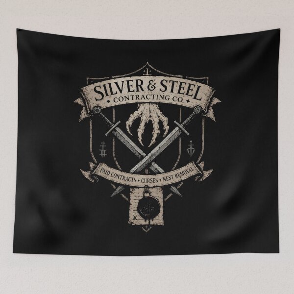 Item preview, Silver & Steel Contracting Co. Monster Removal Crest designed and sold by agearb.