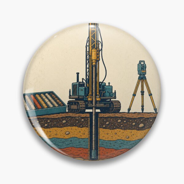 Item preview, Borehole Drilling and Soil Core Survey - Geotechnical Art designed and sold by Moni50 Studio.