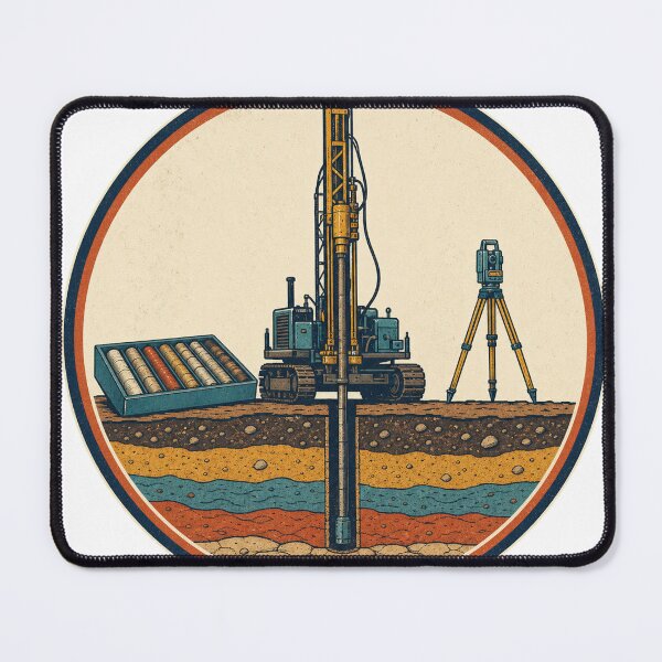 Item preview, Borehole Drilling and Soil Core Survey - Geotechnical Art designed and sold by Moni50 Studio.